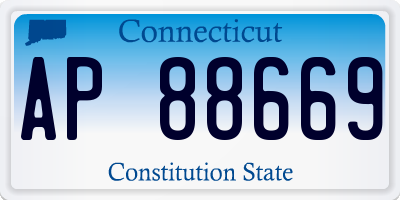 CT license plate AP88669
