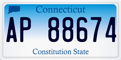 CT license plate AP88674