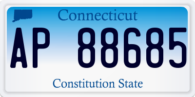 CT license plate AP88685