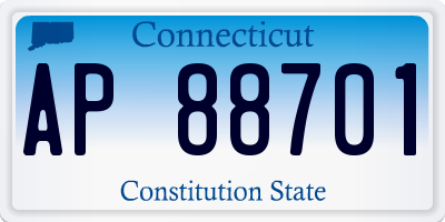 CT license plate AP88701