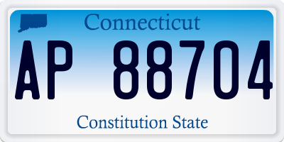 CT license plate AP88704