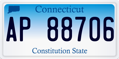 CT license plate AP88706