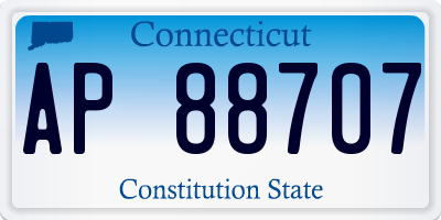 CT license plate AP88707