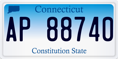 CT license plate AP88740