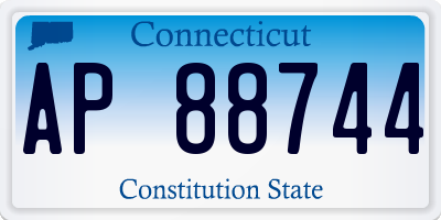 CT license plate AP88744