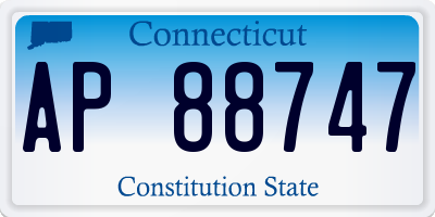 CT license plate AP88747