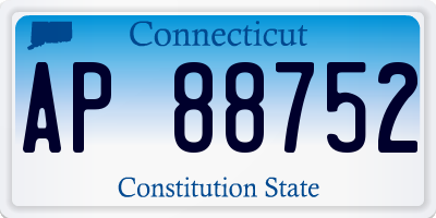 CT license plate AP88752