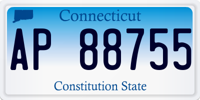 CT license plate AP88755
