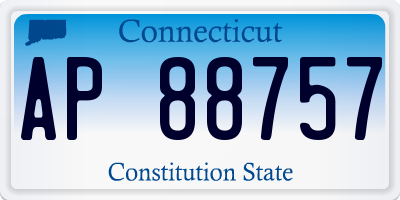 CT license plate AP88757