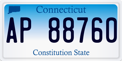 CT license plate AP88760