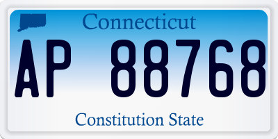 CT license plate AP88768