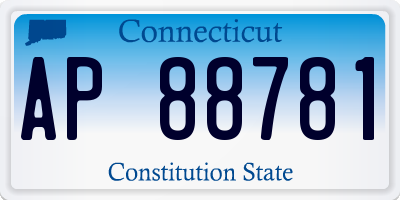 CT license plate AP88781