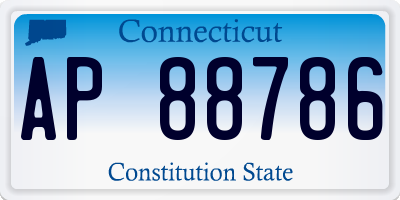 CT license plate AP88786