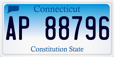 CT license plate AP88796