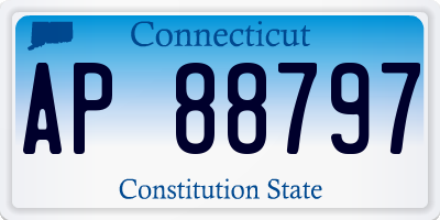 CT license plate AP88797