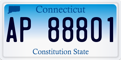 CT license plate AP88801