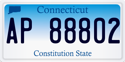 CT license plate AP88802