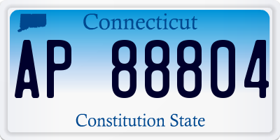 CT license plate AP88804