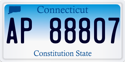 CT license plate AP88807