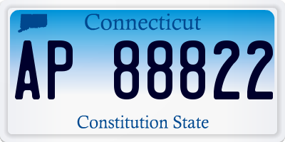 CT license plate AP88822