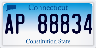 CT license plate AP88834