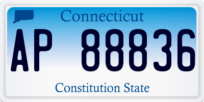 CT license plate AP88836