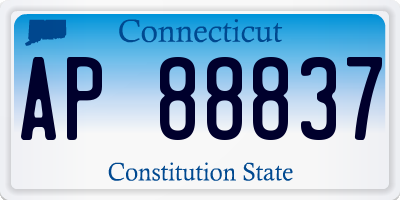 CT license plate AP88837
