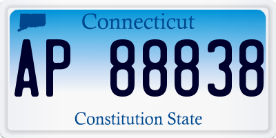 CT license plate AP88838