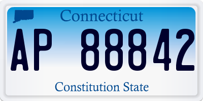 CT license plate AP88842