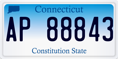 CT license plate AP88843