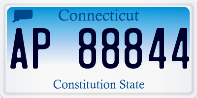 CT license plate AP88844