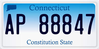 CT license plate AP88847
