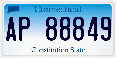 CT license plate AP88849