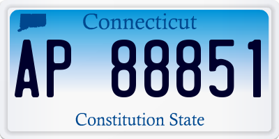 CT license plate AP88851