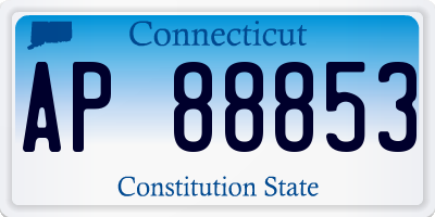 CT license plate AP88853