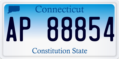 CT license plate AP88854
