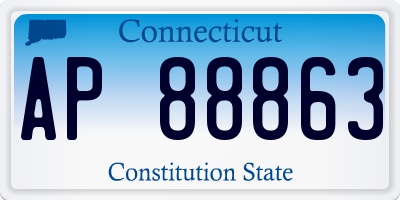CT license plate AP88863