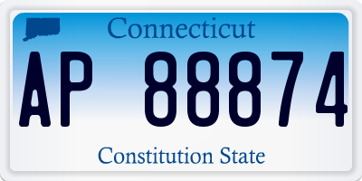CT license plate AP88874