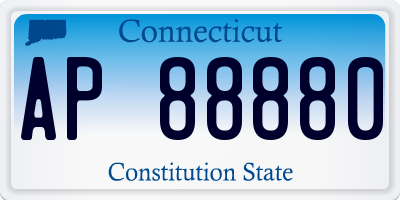 CT license plate AP88880