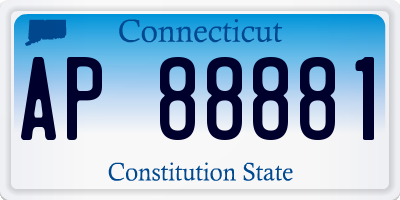 CT license plate AP88881