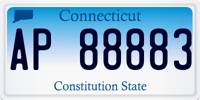 CT license plate AP88883