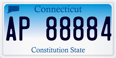 CT license plate AP88884
