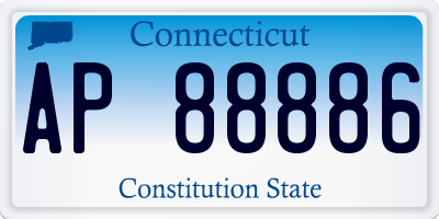 CT license plate AP88886