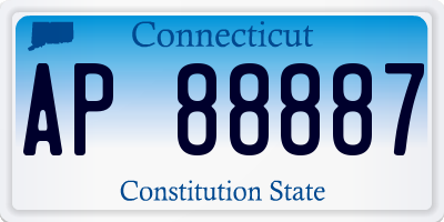 CT license plate AP88887