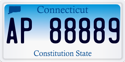 CT license plate AP88889