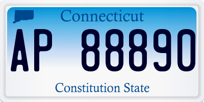 CT license plate AP88890