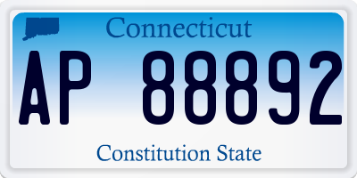 CT license plate AP88892