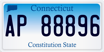 CT license plate AP88896
