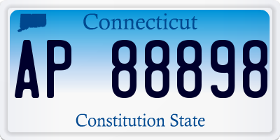 CT license plate AP88898
