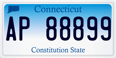 CT license plate AP88899